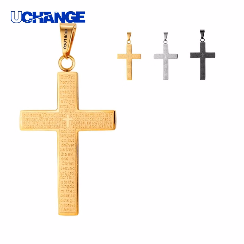 Stainless Steel Faith Charm Necklace