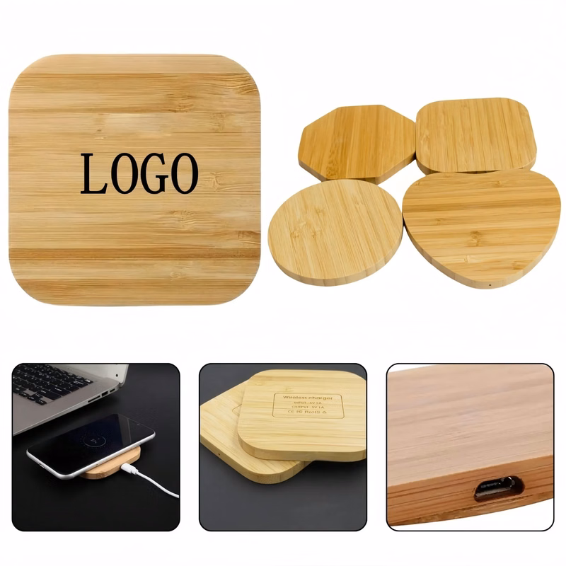 Bamboo Style Wireless Charging Station
