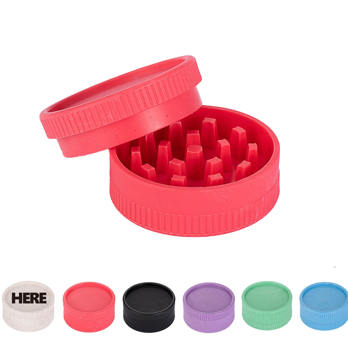 Two-Layer Degradable Plastic Manual Tobacco Grinder 1