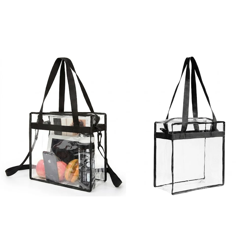 Clear Stadium Zippered Tote Bag 1