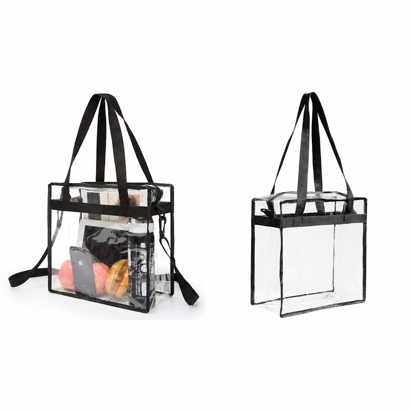 Clear Stadium Zippered Tote Bag
