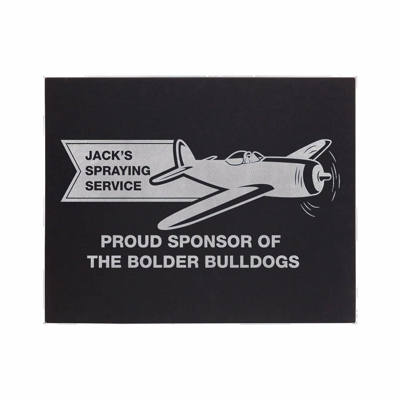 16" x 20" Black/Silver Leatherette Wall Decor