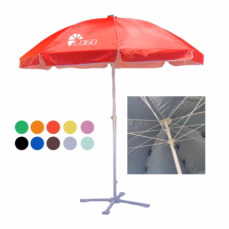 MOQ 20pcs Outdoor 10ft Folding Beach Umbrella