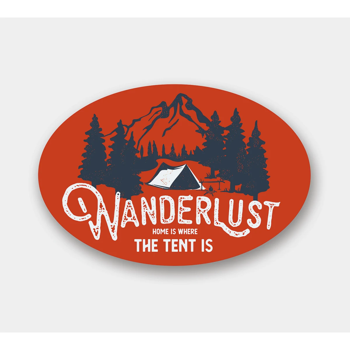 Oval - Permanent Outdoor Sticker - 6" x 4" 1