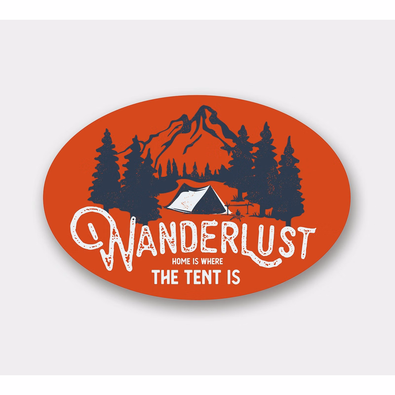 Oval - Permanent Outdoor Sticker - 6" x 4"