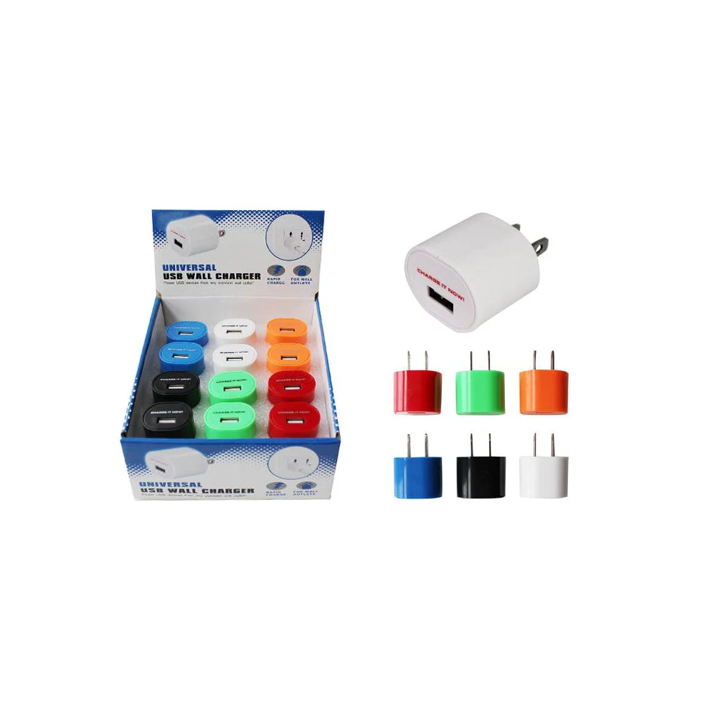 USB Wall Chargers - Assorted Colors Universal 1