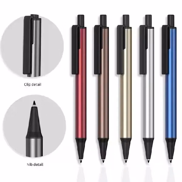 Custom Metal Ballpoint Pen — 17 Colors, Full-Color Office & Back-to-School Writing