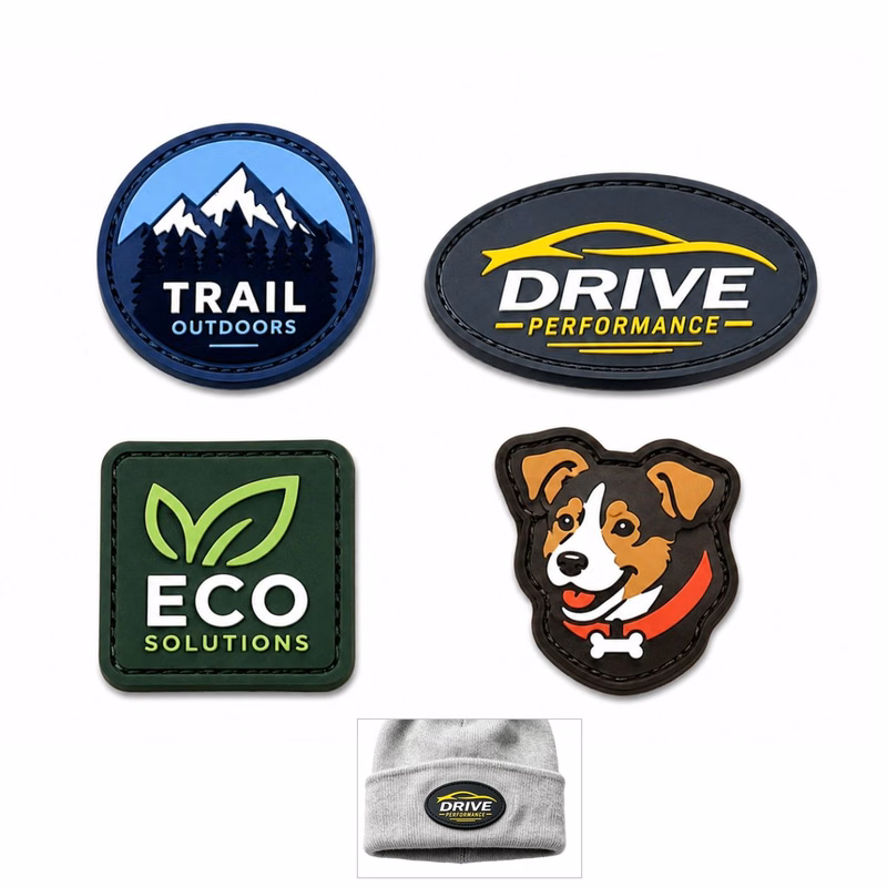 Custom Shaped PVC Patch Label 2"