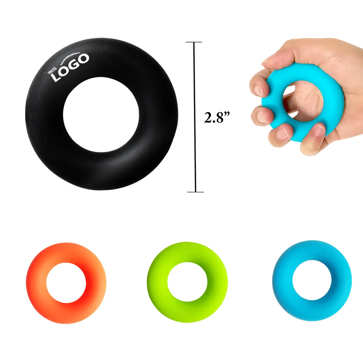 Smooth Silicone Hand Grip Strengthener Ring 1