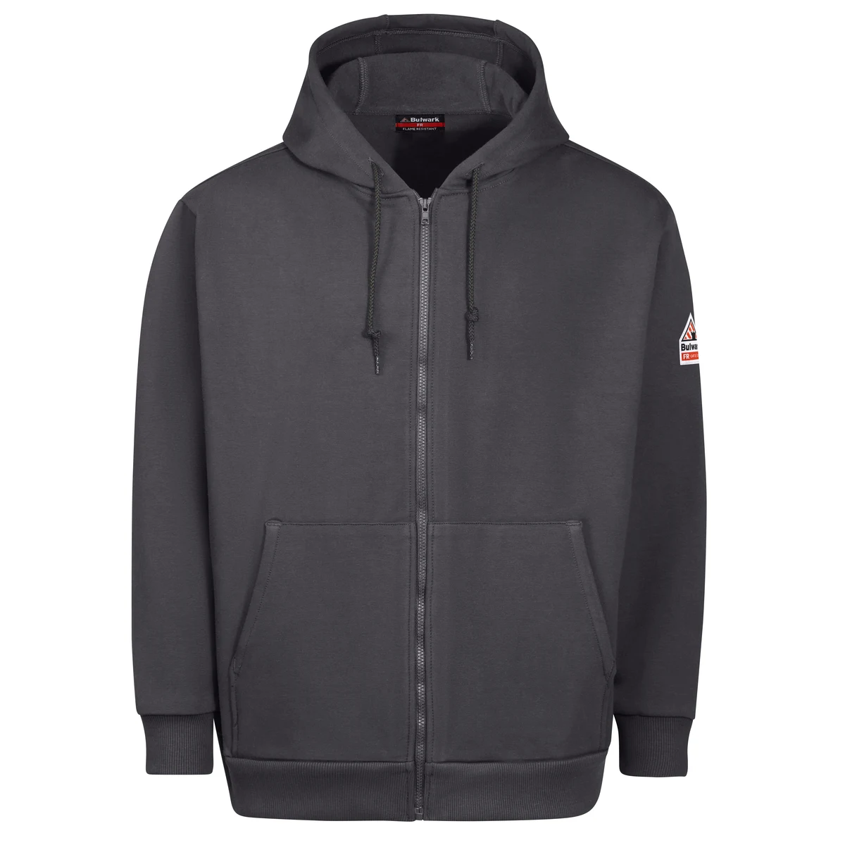 Bulwark® Men's Fleece FR Zip-Front Hooded Sweatshirt, custom hoodie or sweatshirt with logo imprint 1