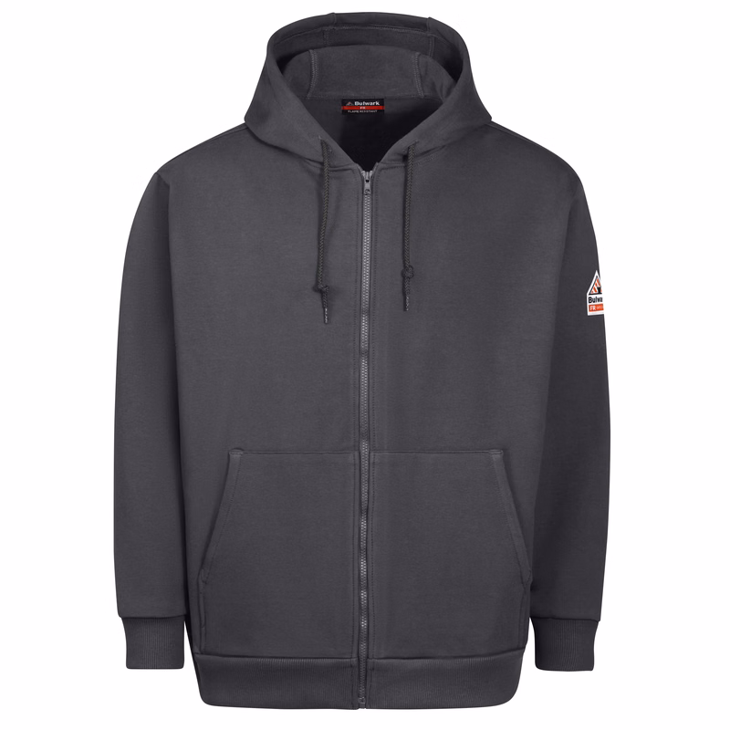 Bulwark® Men's Fleece FR Zip-Front Hooded Sweatshirt