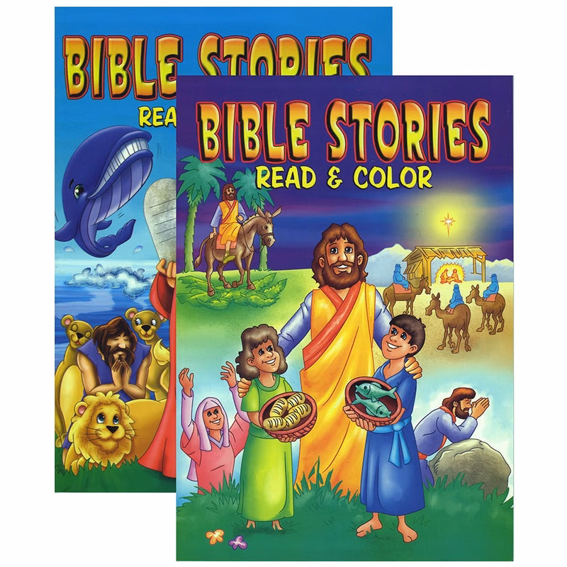 Bible Stories Coloring Books - 64 Pages 48 Count