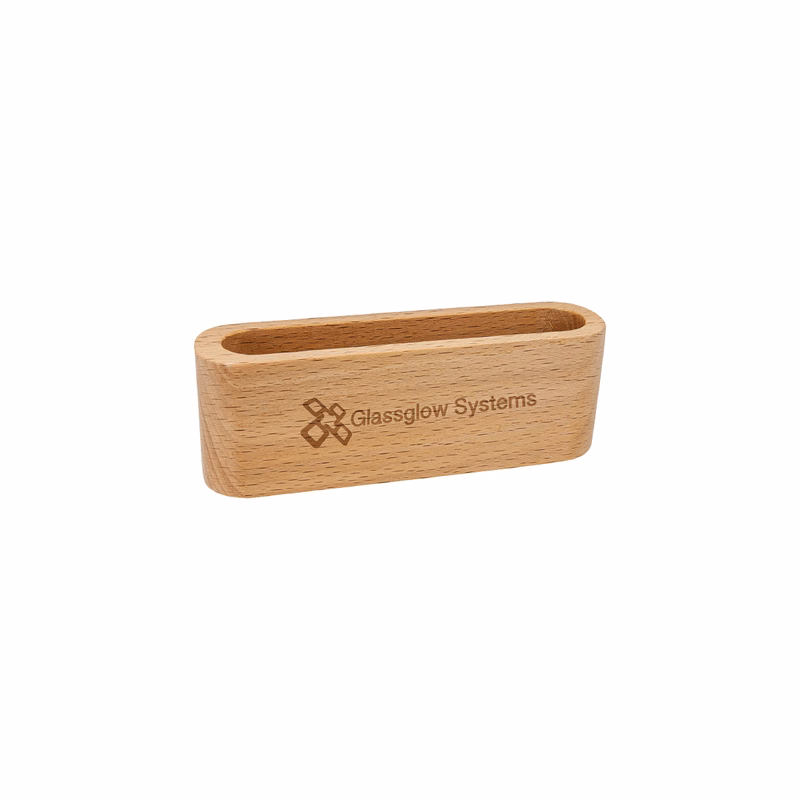 4" Beech Wood Business Card Holder
