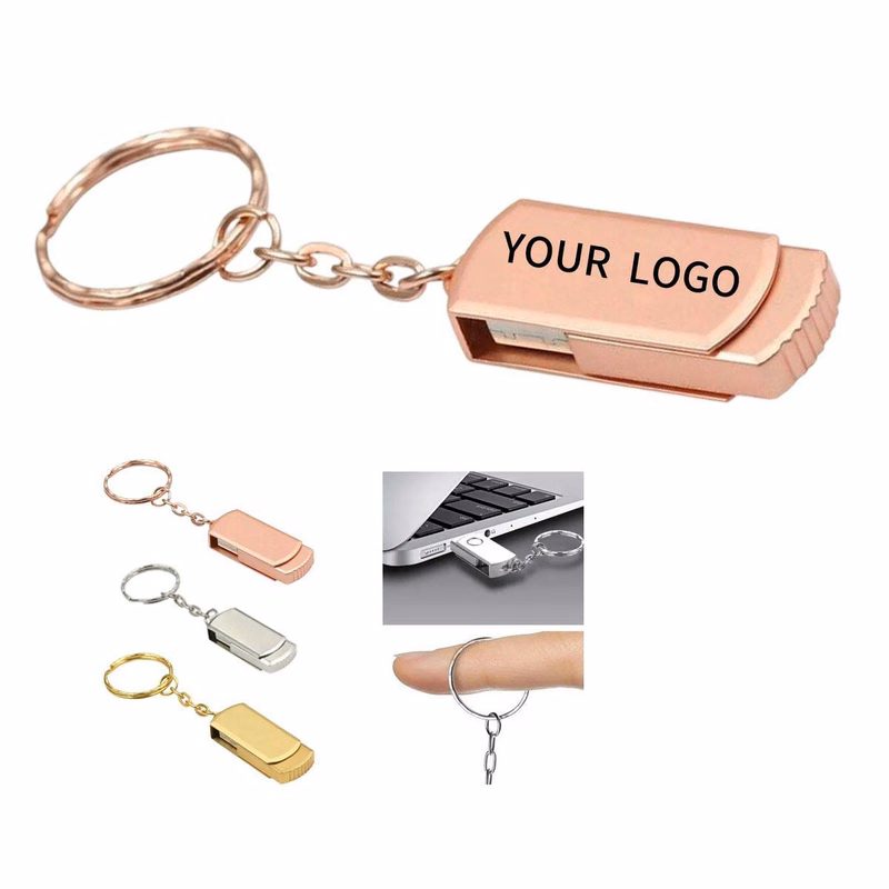 Keychain USB Flash Drive 4GB for Files and Music