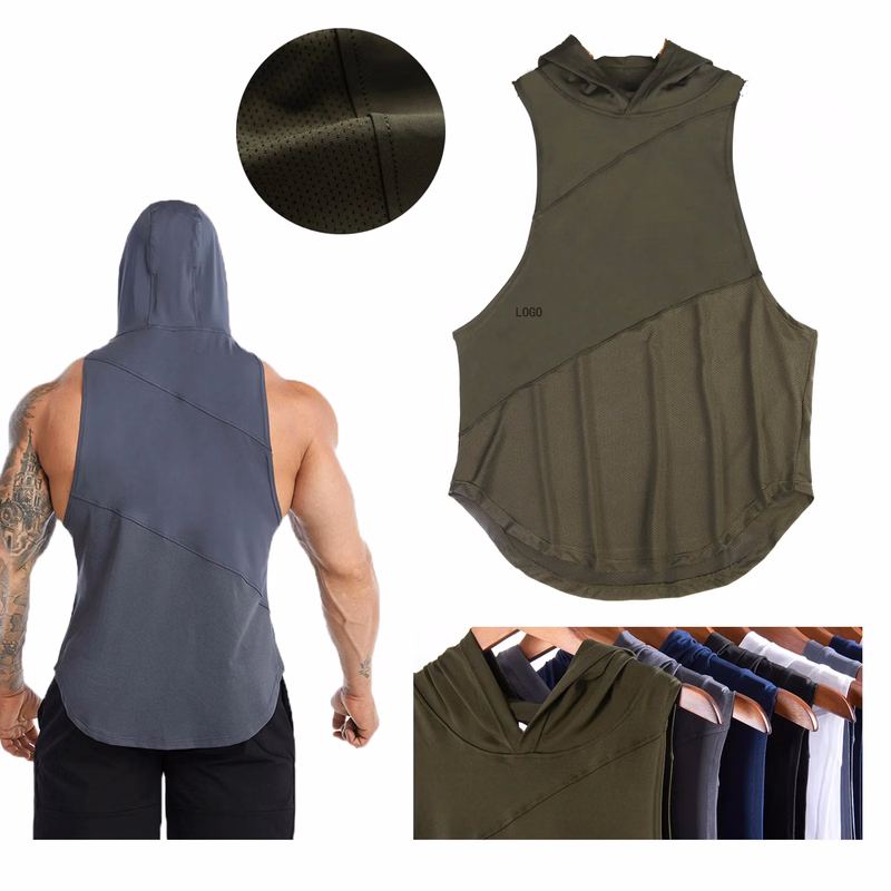 Hooded Sleeveless Quick-drying Sports Vest