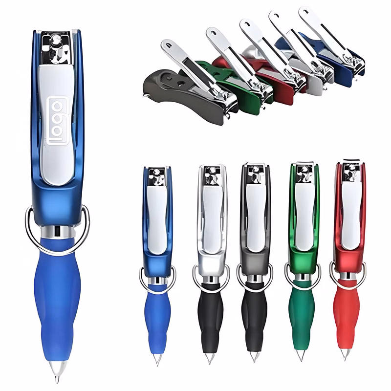 2-in-1 Nail Clippers Ballpoint Pens w/ Keychain
