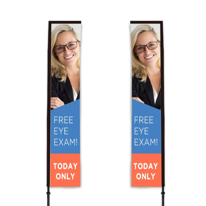 Rectangle Wind Flutter Flag - Medium Double Sided 1