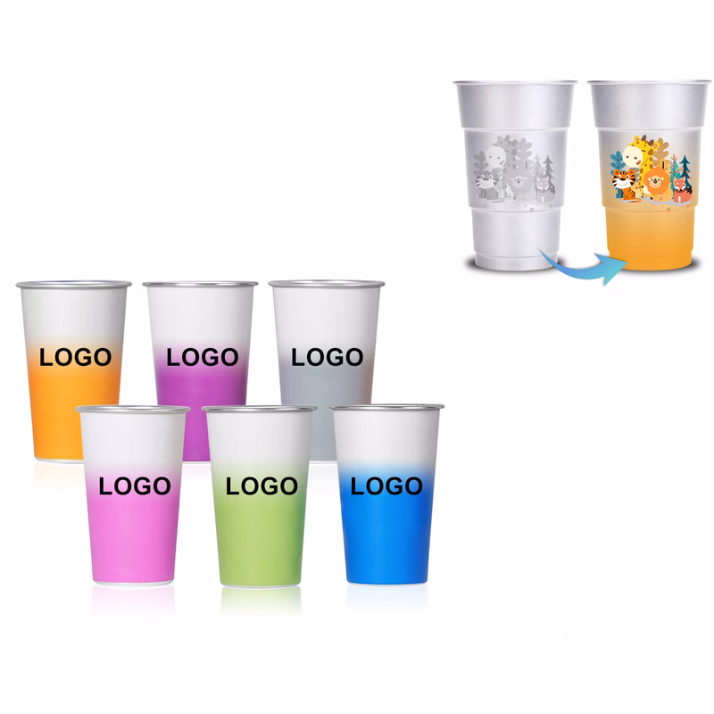 Food Grade Color Changing Aluminum Cups MOQ 10pcs