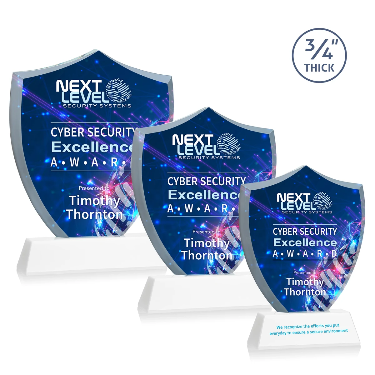 Scudo Shield VividPrint™ Award on Newhaven - White 1