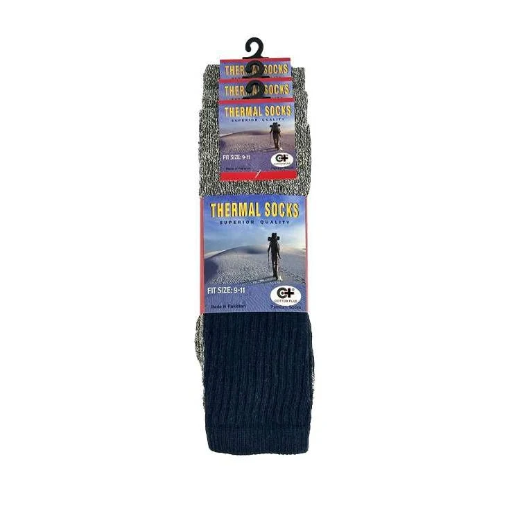Adult Thermal Socks - Navy Size 10-15 1