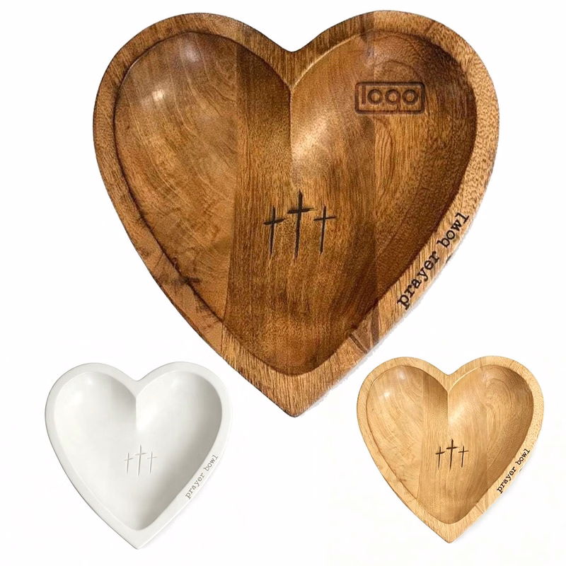 Wooden Heart Prayer Bowl
