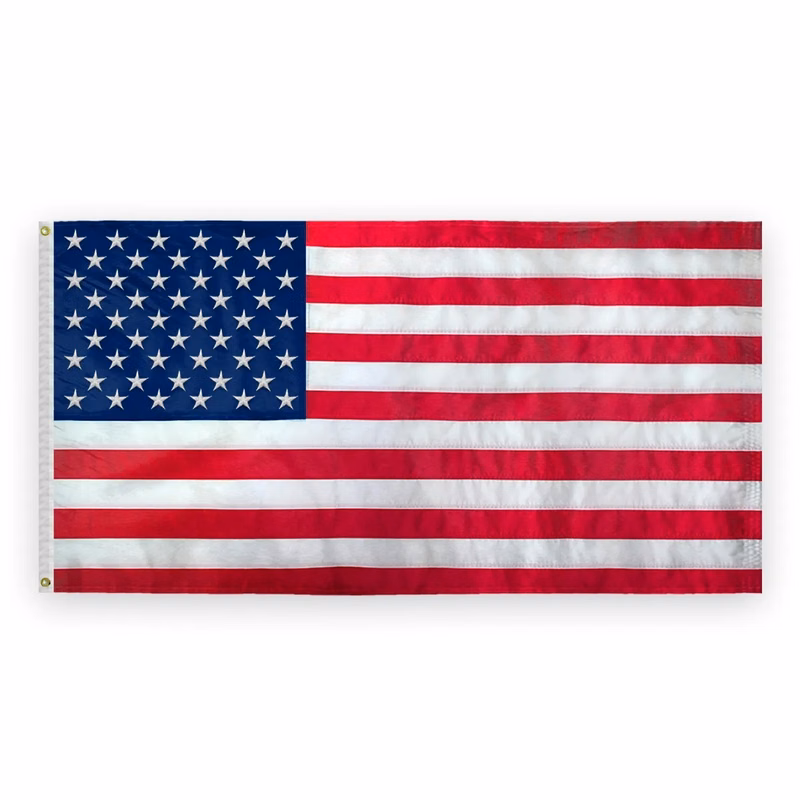 USA Embroidered Flags 5' x 9.5'