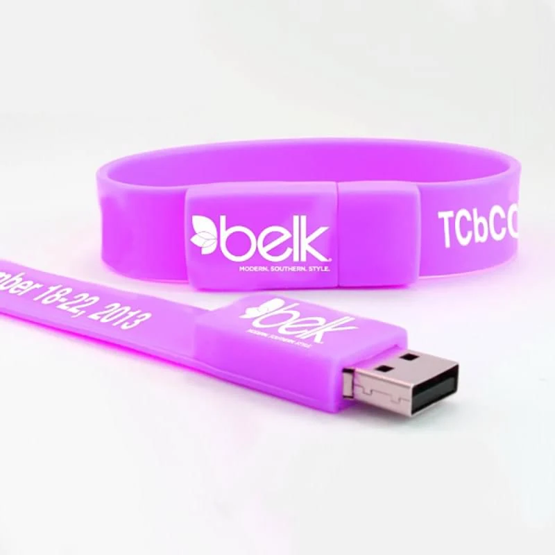 1GB Custom Silicone USB Flash Drive Wristband Bracelet 1