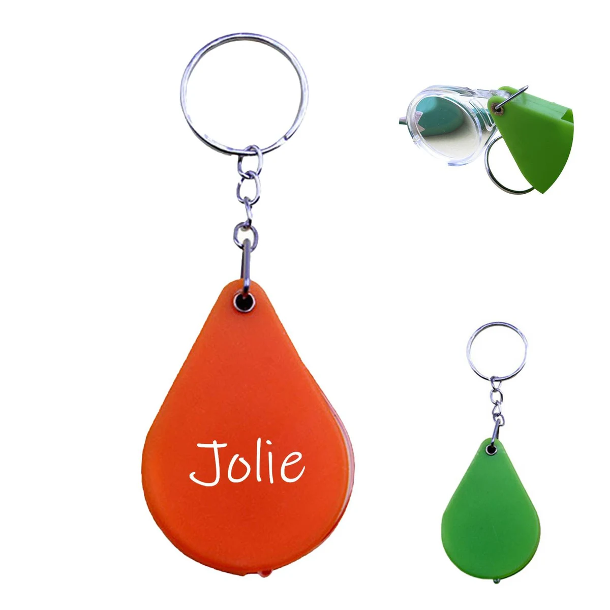 Keychain Style Magnifying Glass, custom ruler with logo imprint 1