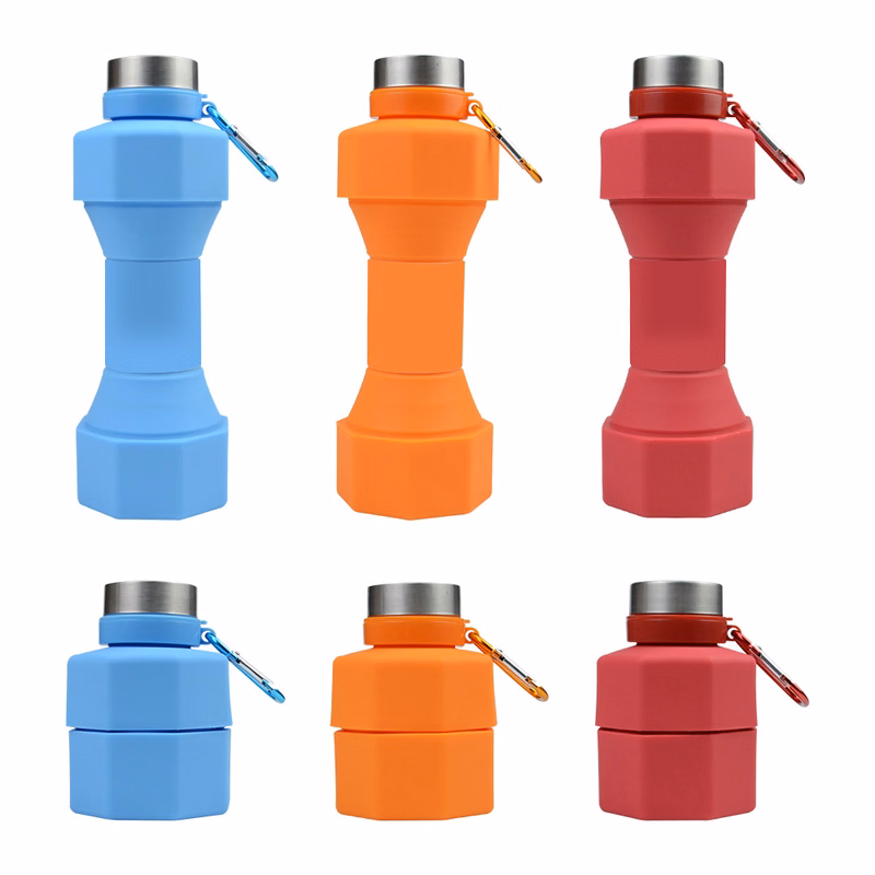 Silicone Dumbbell Water Bottle