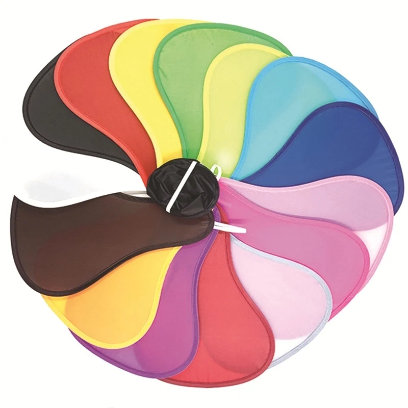 Handheld Foldable Polyester Fans for Outdoor Games 1