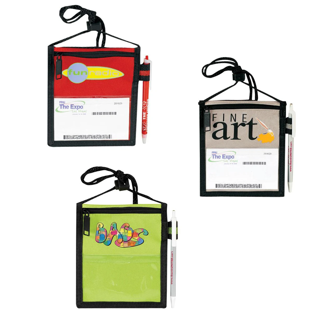 Polyester 300D Ripstock Neck Wallet 1