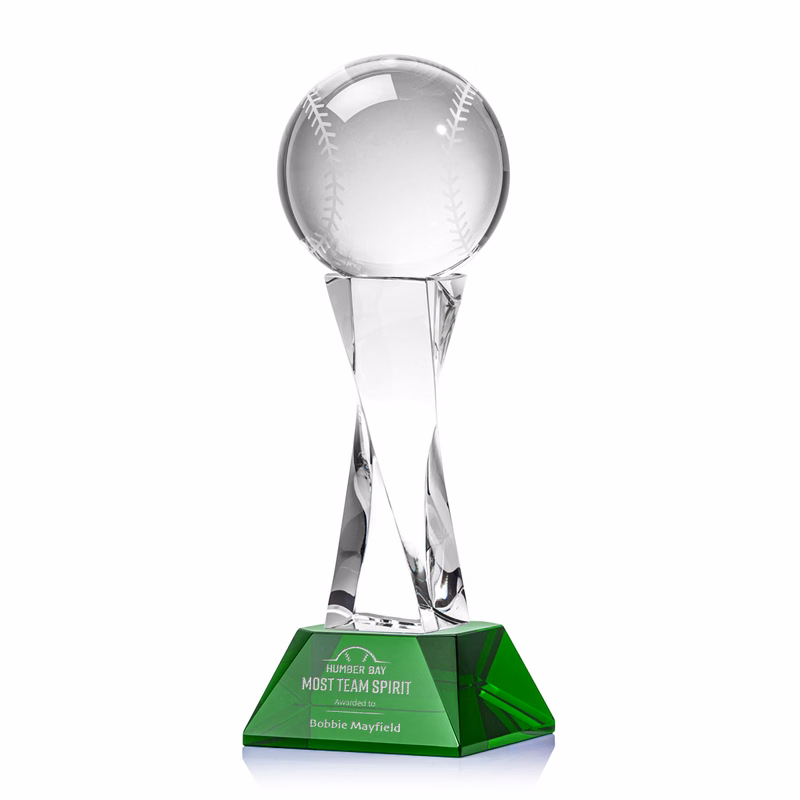 Baseball Award on Langport Base - Green