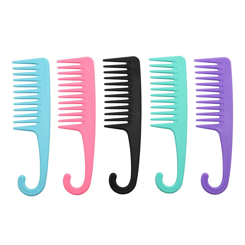 Wide Tooth Shower Detangling Combs with Hook 1