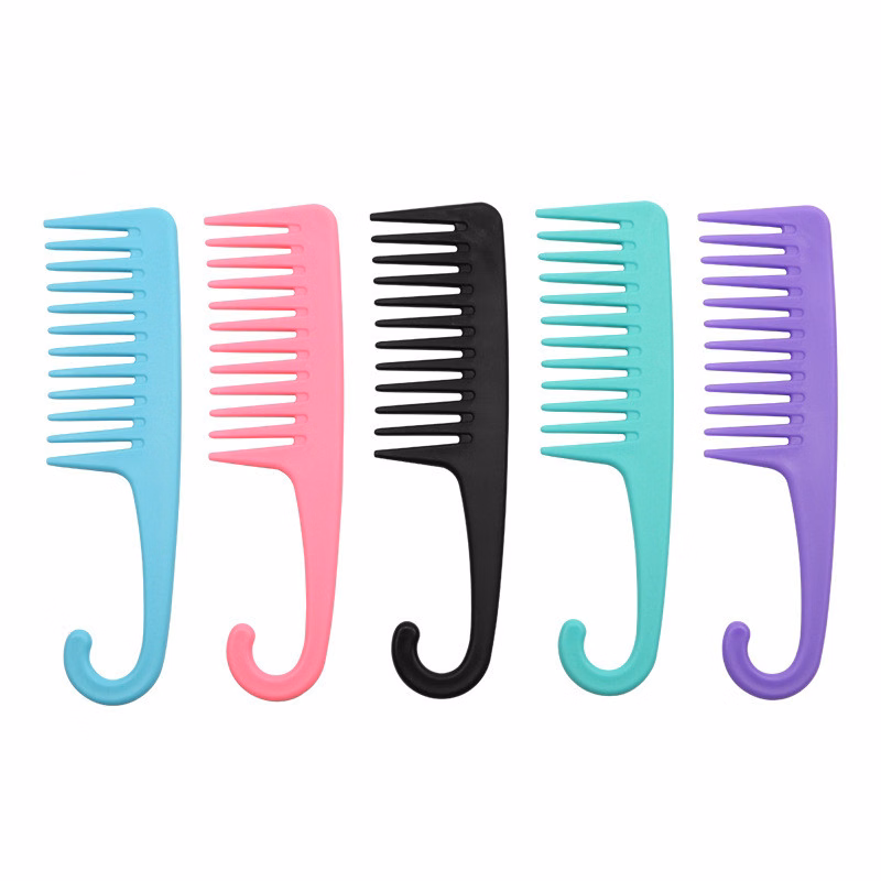 Wide Tooth Shower Detangling Combs with Hook