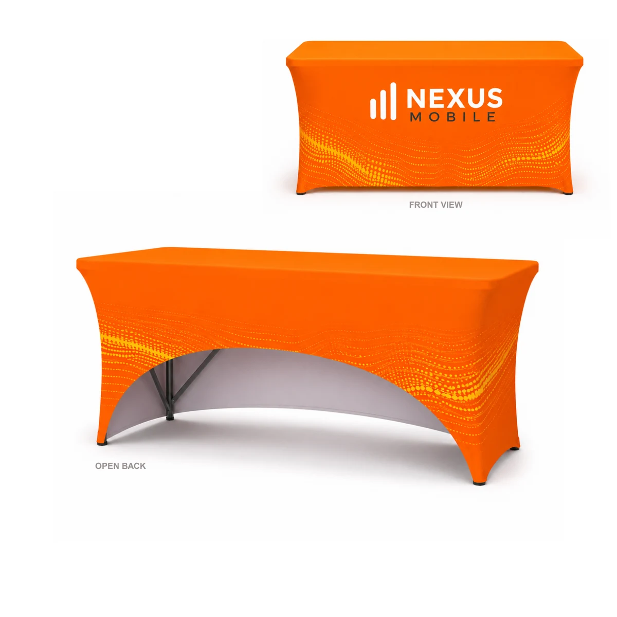 4' Stretch Table Cover, Open Back 1