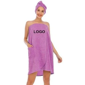 Adjustable Closure Shower Robe 1