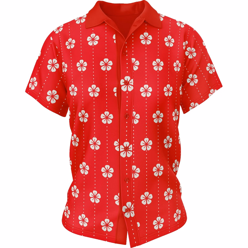 Women's Full Dye Sublimation Upf 50+ Hawaiian Shirt - 140Gsm