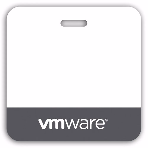 Screen Printed Poly Write-on Tag w/ Flexible Plastic Loop Strap - (2.5") Square