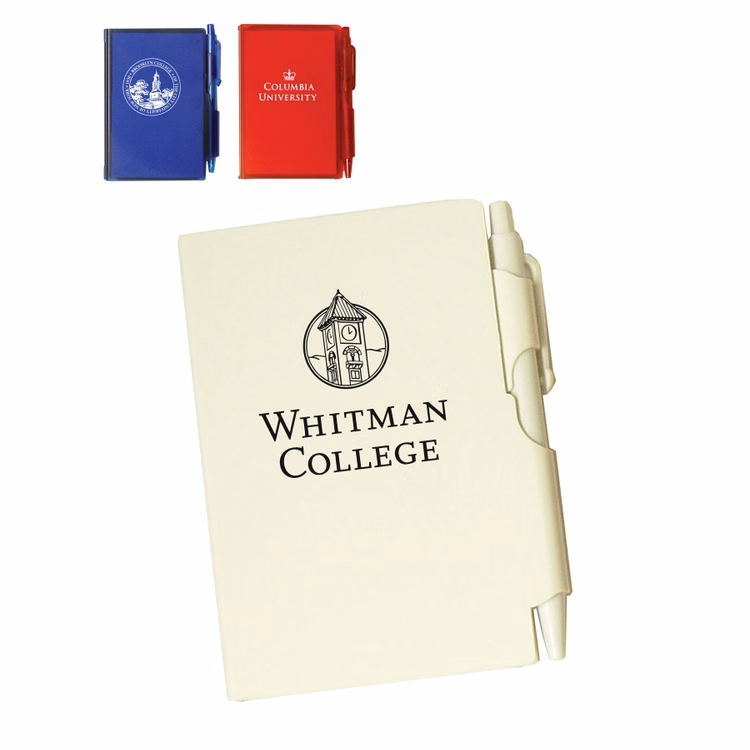 Pocket-Size Notebook Jotter w/Pen Attached
