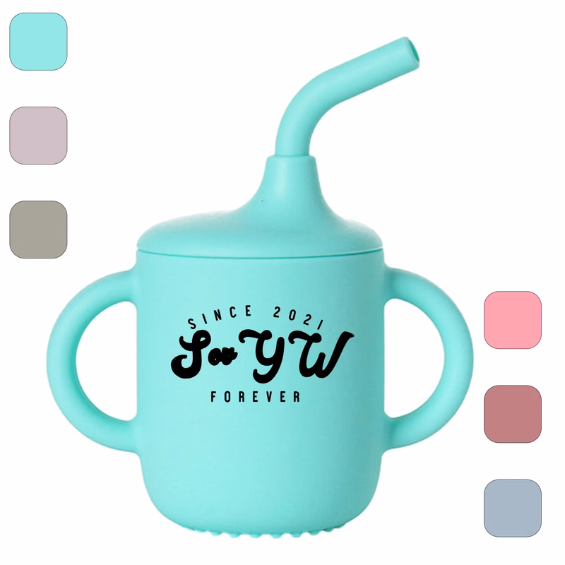 Creative Baby Food Grade Silicone Drinking Mug MOQ 100