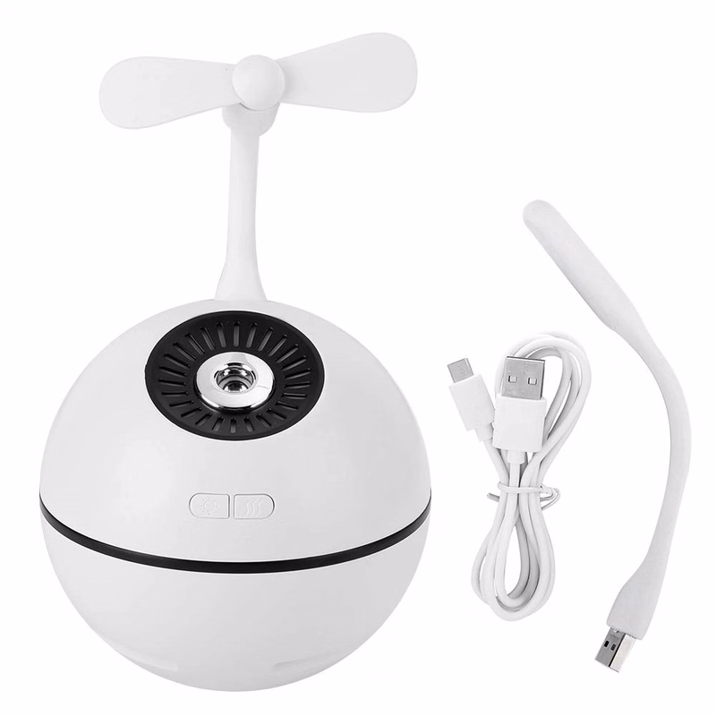 4in1 Humidifier + Power Bank + LED Lights + Mini Fan