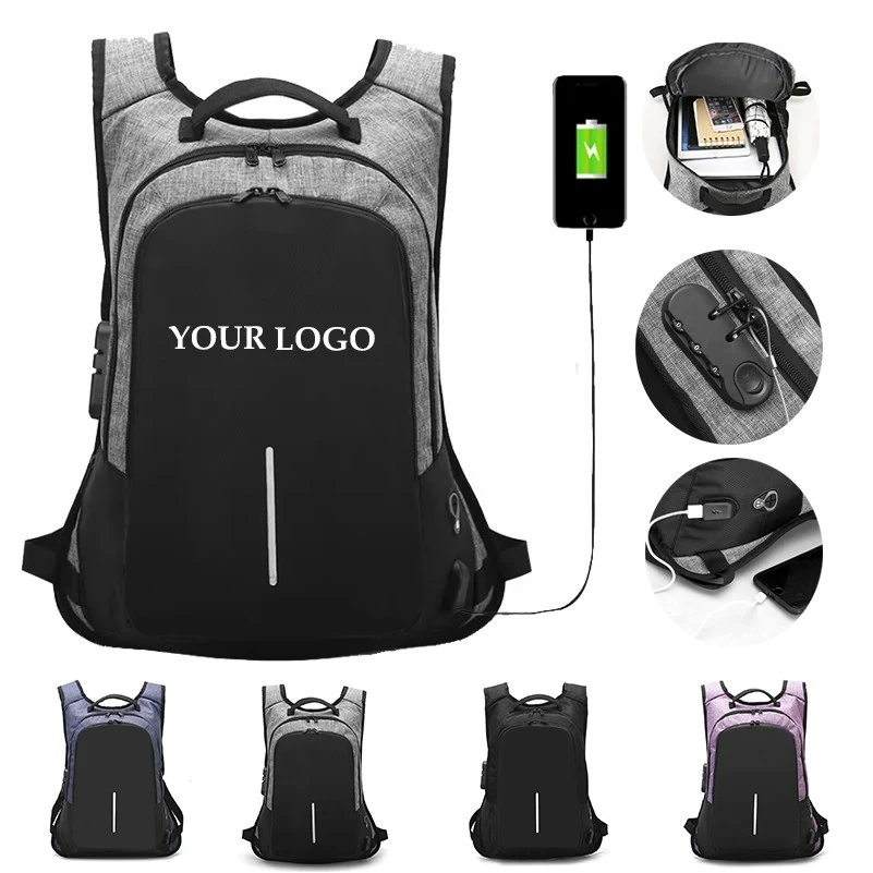Anti Theft College Student Backpack with USB Port 1