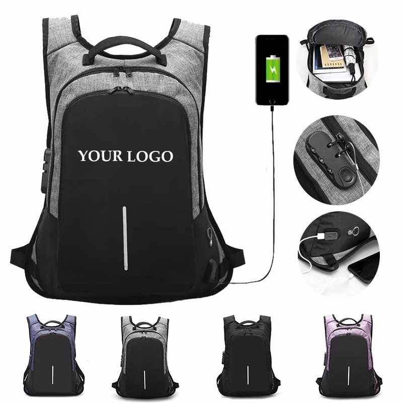 Anti Theft College Student Backpack with USB Port