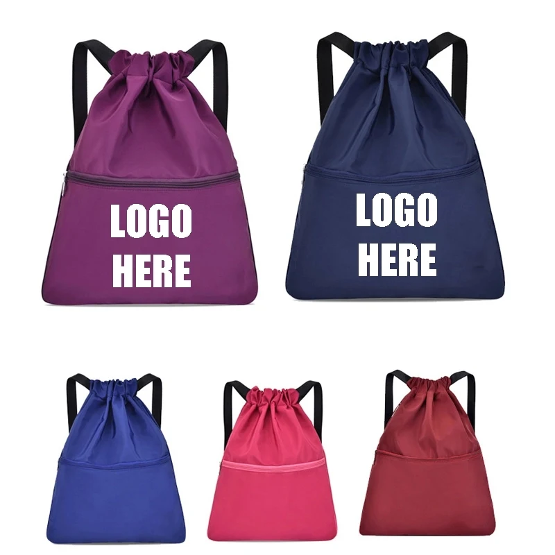 Custom Waterproof Nylon Fabric Drawstring Bag 1