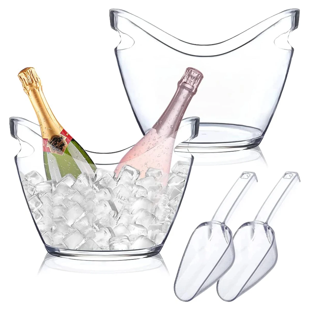 Plastic Oval Ice Buckets For Beer Bottle(Full Color) 1