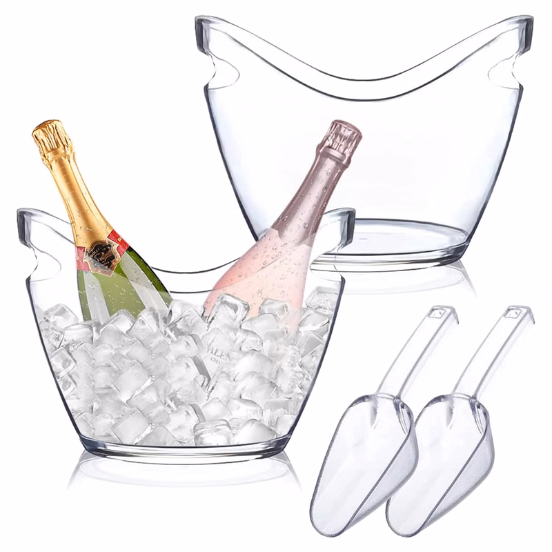 Plastic Oval Ice Buckets For Beer Bottle(Full Color)