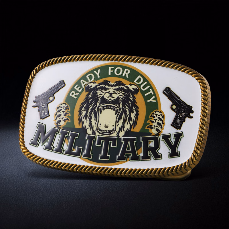 Rectangular UV Printed Belt Buckles 3.5"