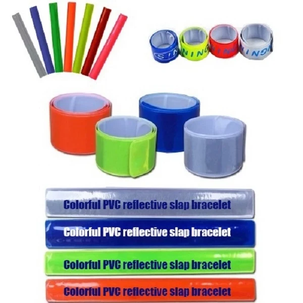 Colorful PVC Reflective Slap Bracelet 1