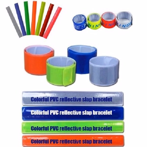 Colorful PVC Reflective Slap Bracelet