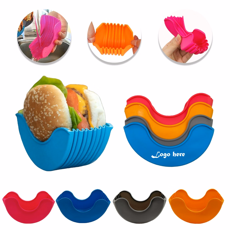 Silicone Hamburger Holder Clip Adjustable Container Box